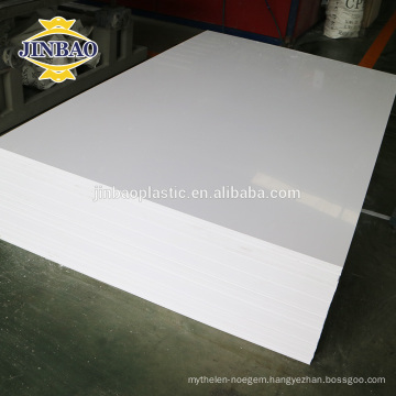 JINBAO extrusion rigid opaque white pvc sheet 1220x2440mm